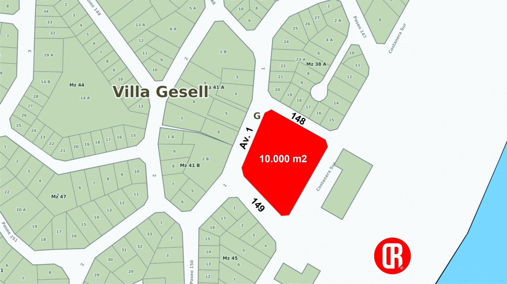 IMPORTANTE FRACCION FRENTE AL MAR - VILLA GESELL